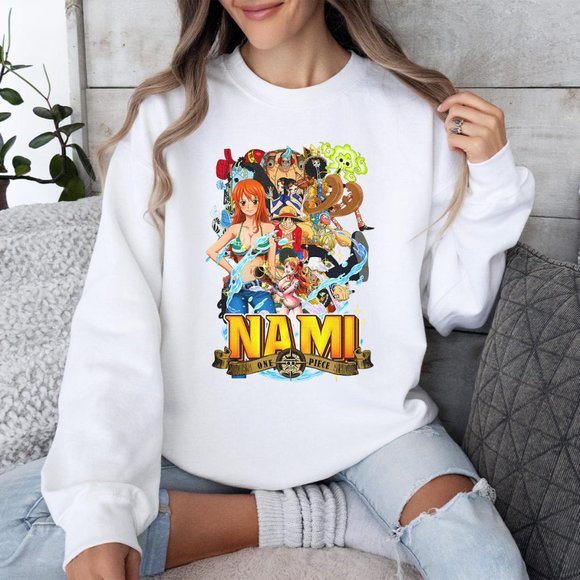 Nami, Anime T-shirt, Nami One Piece Sweatshirt - Picture 1 of 1